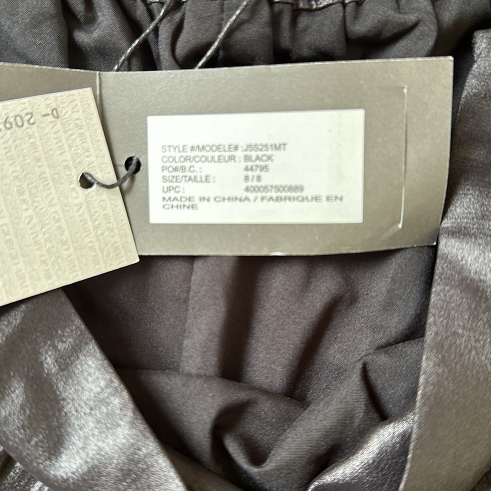 AX ARMANI  EXCHANGE SHEEN BLACK‎ SILKY PLEATED SHORTS​​​ - Picture 3 of 6